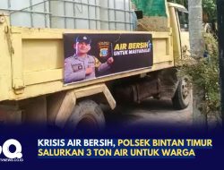 Krisis Air Bersih, Polsek Bintan Timur Salurkan 3 Ton Air untuk Warga