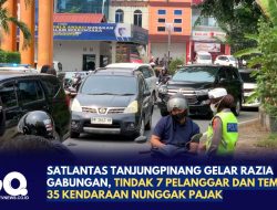 Satlantas Tanjungpinang Gelar Razia Gabungan, Tindak 7 Pelanggar dan Temukan 35 Kendaraan Nunggak Pajak