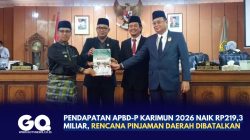 Pendapatan APBD-P Karimun 2026 Naik Rp219,3 Miliar, Rencana Pinjaman Daerah Dibatalkan