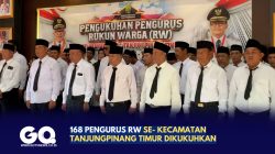 168 Pengurus RW se- Kecamatan Tanjungpinang Timur Dikukuhkan