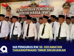 168 Pengurus RW se- Kecamatan Tanjungpinang Timur Dikukuhkan
