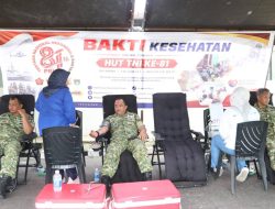 HUT ke-81 TNI, Kodim 0317/TBK Gelar Bakti Kesehatan Layani Donor Darah dan Sunat Gratis bagi Masyarakat