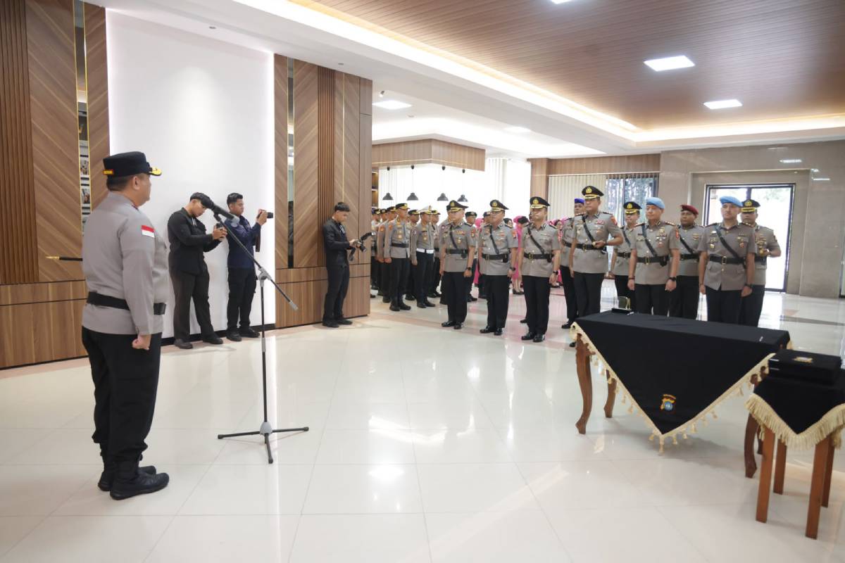Kapolda Kepri Pimpin Serah Terima Jabatan Pejabat Utama dan Kapolres.
