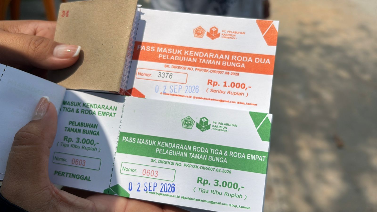 Pelabuhan Taman Bunga Karimun Terapkan Sistem Tiket Baru.