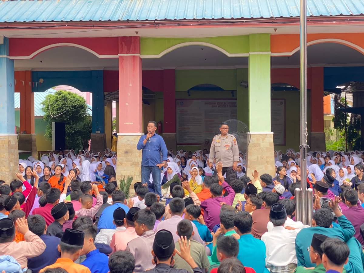 ‎Satbinmas Polresta Tanjungpinang Sosialisasi Anti Bullying dan Kekerasan Seksual di SMPN 1.