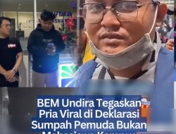 BEM Undira Tegaskan Pria Viral di Deklarasi Sumpah Pemuda Bukan Mahasiswa Kampus
