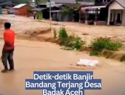 Detik-detik Banjir Bandang Terjang Desa Badak Aceh