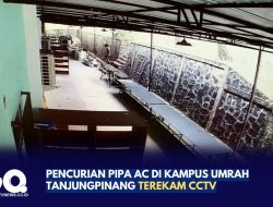 Pencurian Pipa AC di Kampus UMRAH Tanjungpinang Terekam CCTV