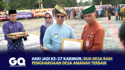 Hari Jadi ke-27 Karimun, Dua Desa Raih Penghargaan Desa Amanah Terbaik