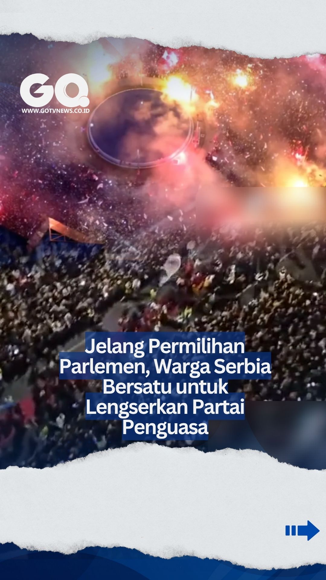 Jelang Permilihan Parlemen, Warga Serbia Bersatu untuk Lengserkan Partai Penguasa.