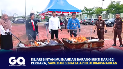 Kejari Bintan Musnahkan Barang Bukti dari 62 Perkara, Sabu dan Senjata Api Ikut Dimusnahkan