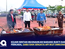 Kejari Bintan Musnahkan Barang Bukti dari 62 Perkara, Sabu dan Senjata Api Ikut Dimusnahkan