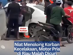 Niat Menolong Korban Kecelakaan, Motor Pria di Riau Malah Dicuri