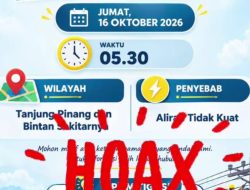 PLN Tegaskan Kabar Pemadaman Listrik di Tanjungpinang-Bintan pada 16 Oktober 2026 adalah Hoaks