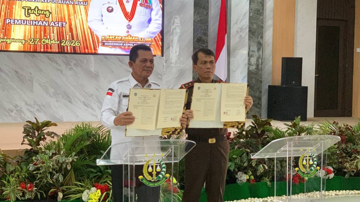 Pemprov Bersama Kejati Kepri Tandatangani Fakta Integritas Kerja Sama Pemulihan Aset.