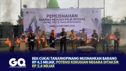Bea Cukai Tanjungpinang Musnahkan Barang Rp 4,3 Miliar, Potensi Kerugian Negara Ditaksir Rp 2,6 Miliar