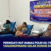 Peringati HUT Humas Polri ke-75, Polresta Tanjungpinang Gelar Donor Darah