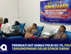 Peringati HUT Humas Polri ke-75, Polresta Tanjungpinang Gelar Donor Darah