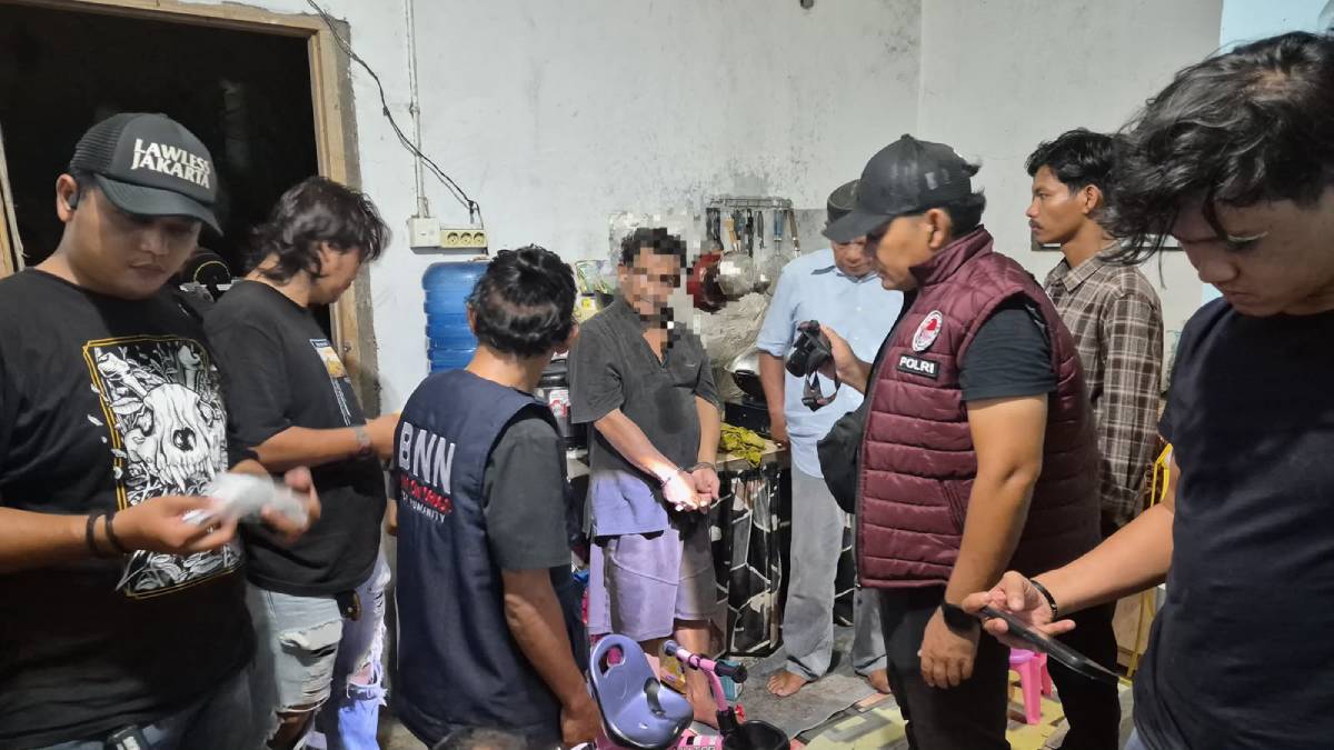 Polres Karimun Amankan Lima Orang Positif Narkoba, 18 Paket Sabu Seberat 6,53 Gram Disita.