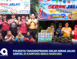 Polresta Tanjungpinang Gelar Gerak Jalan Santai di Kampung Bebas Narkoba