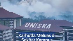 Karhutla Meluas di Sekitar Kampus UNISKA, Aktivitas Perkuliahan Dialihkan Daring