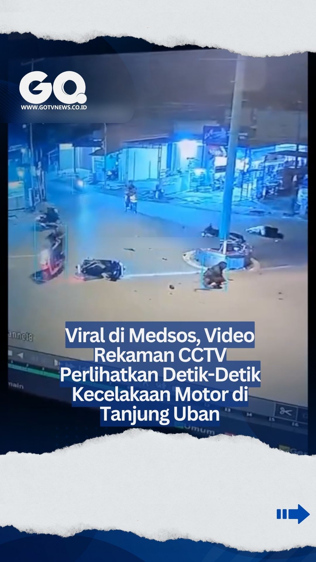 Viral di Medsos, Video Rekaman CCTV Perlihatkan Detik-Detik Kecelakaan Motor di Tanjung Uban.