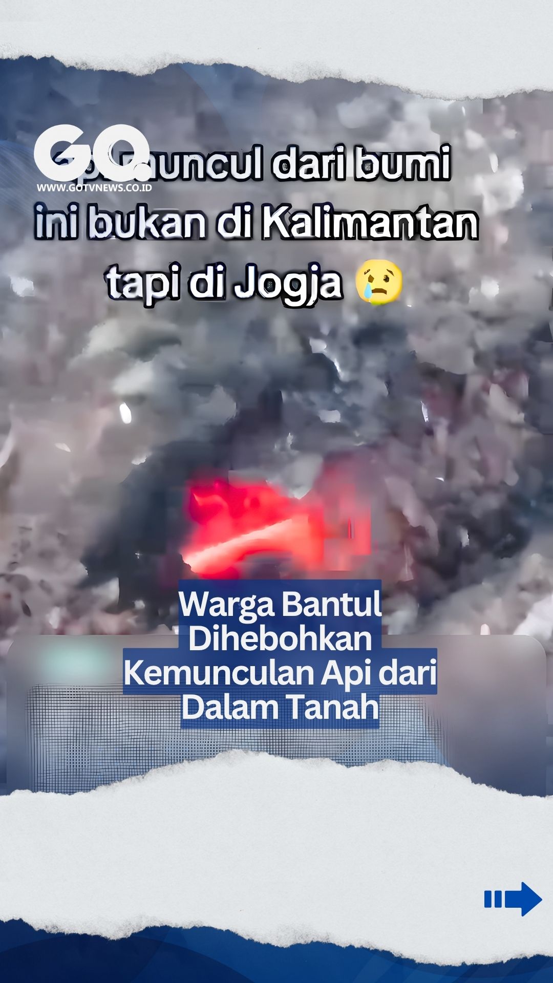 Warga Bantul Dihebohkan Kemunculan Api dari Dalam Tanah.