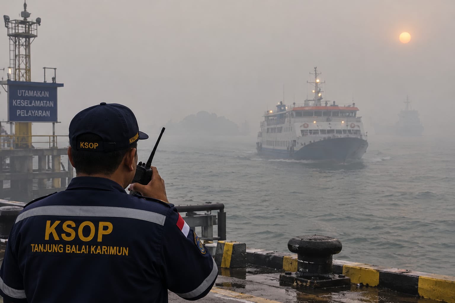 Antisipasi Dampak Kabut Asap, KSOP Karimun Siagakan Kapal Patroli di Seluruh Wilayah Kerja.