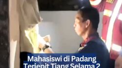 Mahasiswi di Padang Terjepit Tiang Selama 2 Jam, Damkar Lakukan Evakuasi